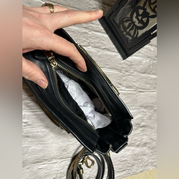 COACH Mini Swagger Gold Metallic Crossbody - Picture 13 of 15